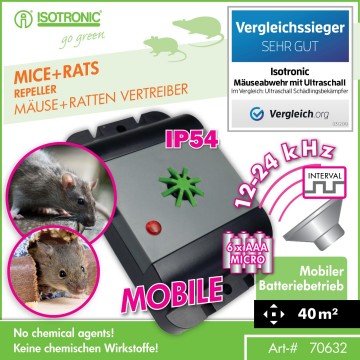 Muizen- en ratten verjager 40 m² Isotronic