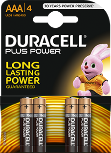 Batterijen Duracell type AAA (4 stuks)