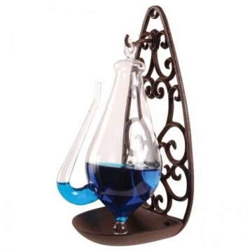 Barometer Donderglas met gietijzer houder Esschert