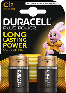 Batterijen Duracell type C  (2 stuks)