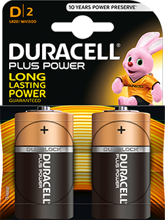 Batterijen Duracell type D (4 stuks)