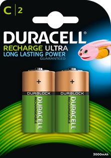 Batterijen Duracell oplaadbaar type C (2 stuks)