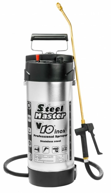 Hogedrukspuit Gloria Steelmaster RVS - 10 liter