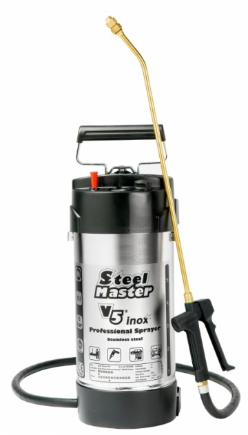 Hogedrukspuit Gloria Steelmaster RVS -  5 liter