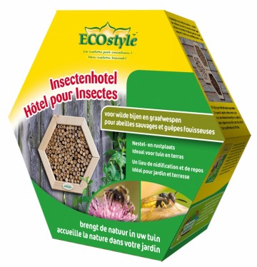 Insectenhotel Ecostyle voor wilde bijen en graafwespen