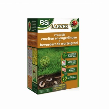 Larvex 2.5 kg BSi tegen engerlingen, emelten en andere bodeminsecten.