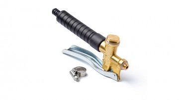 Messing knijpkraan groot compleet